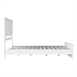 Charlotte Queen Wood Low Profile Platform Bed with Matching Footboard in White
