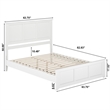Charlotte Queen Wood Low Profile Platform Bed with Matching Footboard in White
