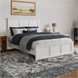 Charlotte Queen Wood Low Profile Platform Bed with Matching Footboard in White