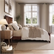 Charlotte Queen Wood Low Profile Platform Bed with Matching Footboard in Walnut