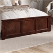 Charlotte Queen Wood Low Profile Platform Bed with Matching Footboard in Walnut
