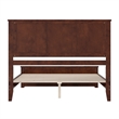 Charlotte Queen Wood Low Profile Platform Bed with Matching Footboard in Walnut
