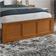 Charlotte Queen Low Profile Platform Bed with Matching Footboard in Light Toffee