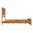 Charlotte Queen Low Profile Platform Bed with Matching Footboard in Light Toffee