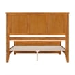 Charlotte Queen Low Profile Platform Bed with Matching Footboard in Light Toffee