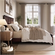 Charlotte King Wood Low Profile Platform Bed with Matching Footboard in Espresso
