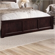 Charlotte King Wood Low Profile Platform Bed with Matching Footboard in Espresso