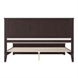 Charlotte King Wood Low Profile Platform Bed with Matching Footboard in Espresso