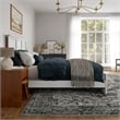 Charlotte King Wood Low Profile Platform Bed with Matching Footboard in White