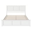 Charlotte King Wood Low Profile Platform Bed with Matching Footboard in White