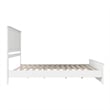 Charlotte King Wood Low Profile Platform Bed with Matching Footboard in White