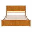 Charlotte King Low Profile Platform Bed with Matching Footboard in Light Toffee