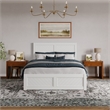 Berkshire Queen Wood Low Profile Platform Bed with Matching Footboard in White