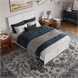 Berkshire Queen Wood Low Profile Platform Bed with Matching Footboard in White
