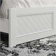 Berkshire Queen Wood Low Profile Platform Bed with Matching Footboard in White