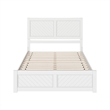 Berkshire Queen Wood Low Profile Platform Bed with Matching Footboard in White