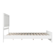Berkshire Queen Wood Low Profile Platform Bed with Matching Footboard in White