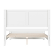 Berkshire Queen Wood Low Profile Platform Bed with Matching Footboard in White