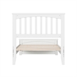 Becket Twin XL Wood Low Profile Platform Bed with Matching Footboard in White