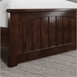 Becket Twin XL Wood Low Profile Platform Bed with Matching Footboard in Walnut
