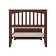 Becket Twin XL Wood Low Profile Platform Bed with Matching Footboard in Walnut