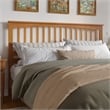 Becket King Wood Low Profile Platform Bed in Light Toffee