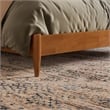Becket King Wood Low Profile Platform Bed in Light Toffee