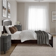 Quincy Full Wood Low Profile Platform Bed with Matching Footboard in Espresso