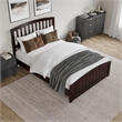 Quincy Full Wood Low Profile Platform Bed with Matching Footboard in Espresso