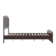 Quincy Full Wood Low Profile Platform Bed with Matching Footboard in Espresso