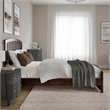 Quincy Full Wood Low Profile Platform Bed with Matching Footboard in Walnut