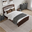 Quincy Full Wood Low Profile Platform Bed with Matching Footboard in Walnut