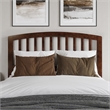 Quincy Full Wood Low Profile Platform Bed with Matching Footboard in Walnut