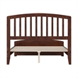 Quincy Full Wood Low Profile Platform Bed with Matching Footboard in Walnut