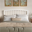 Quincy Queen Wood Low Profile Platform Bed with Matching Footboard in White