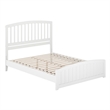 Quincy Queen Wood Low Profile Platform Bed with Matching Footboard in White