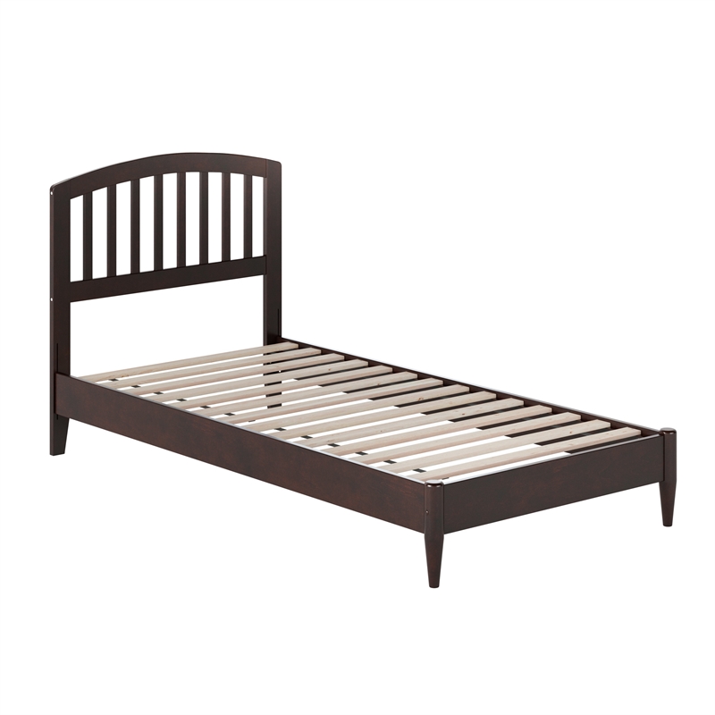 Quincy Twin XL Wood Low Profile Platform Bed in Espresso