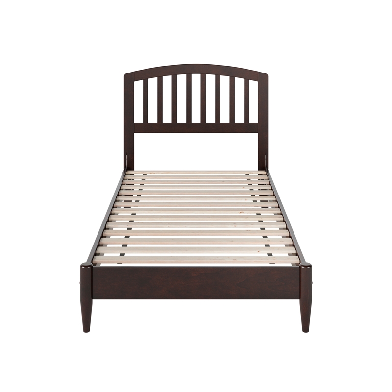 Quincy Twin XL Wood Low Profile Platform Bed in Espresso