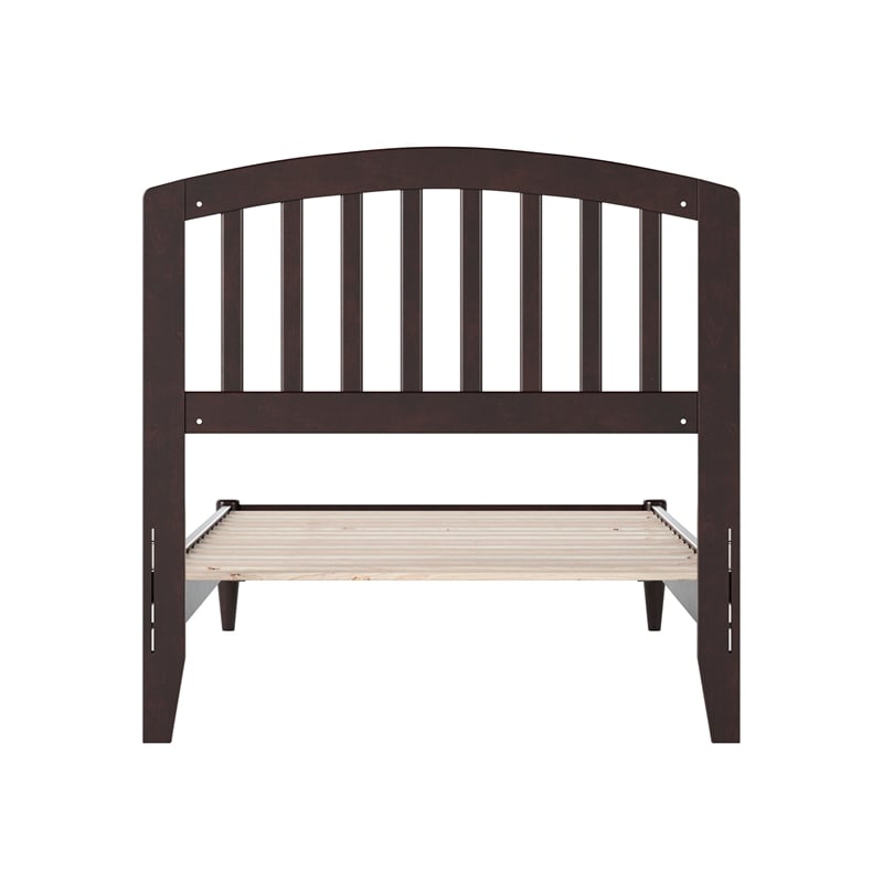 Quincy Twin XL Wood Low Profile Platform Bed in Espresso