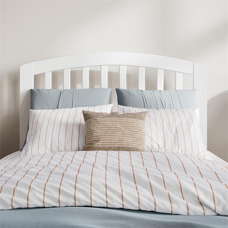 Quincy Twin XL Wood Low Profile Platform Bed in White