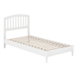 Quincy Twin XL Wood Low Profile Platform Bed in White