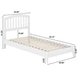 Quincy Twin XL Wood Low Profile Platform Bed in White