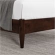 Quincy Twin XL Wood Low Profile Platform Bed in Walnut