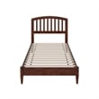 Quincy Twin XL Wood Low Profile Platform Bed in Walnut