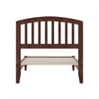 Quincy Twin XL Wood Low Profile Platform Bed in Walnut