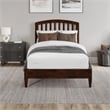 Quincy Twin XL Wood Low Profile Platform Bed in Walnut