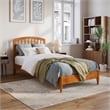 Quincy Twin XL Wood Low Profile Platform Bed in Light Toffee