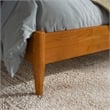 Quincy Twin XL Wood Low Profile Platform Bed in Light Toffee