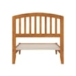 Quincy Twin XL Wood Low Profile Platform Bed in Light Toffee