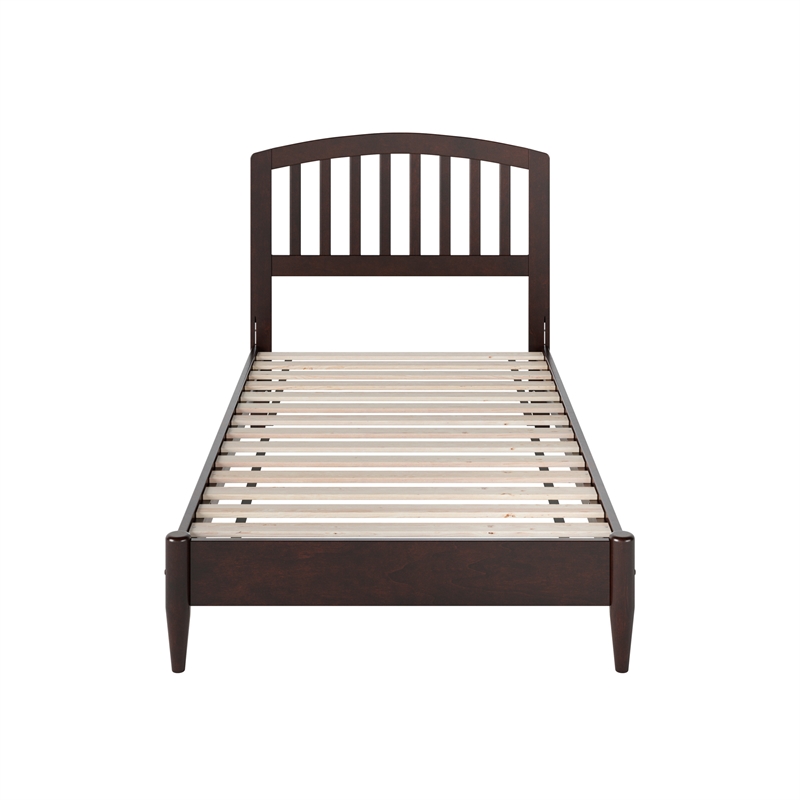 Quincy Twin Wood Low Profile Platform Bed in Espresso